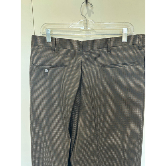 Men's H. John's tweed Overcoat Suit jacket44L/ cuffed pants W36x30L black Brown - Picture 11 of 13